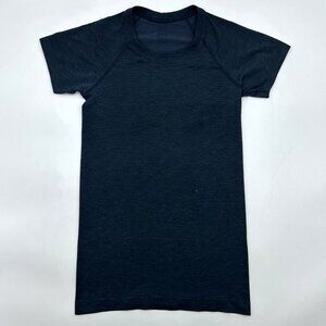 Lululemon Swiftly Tech Short-Sleeve 2.0 Hip Length Size 4 Blue Shirt - Stain!
